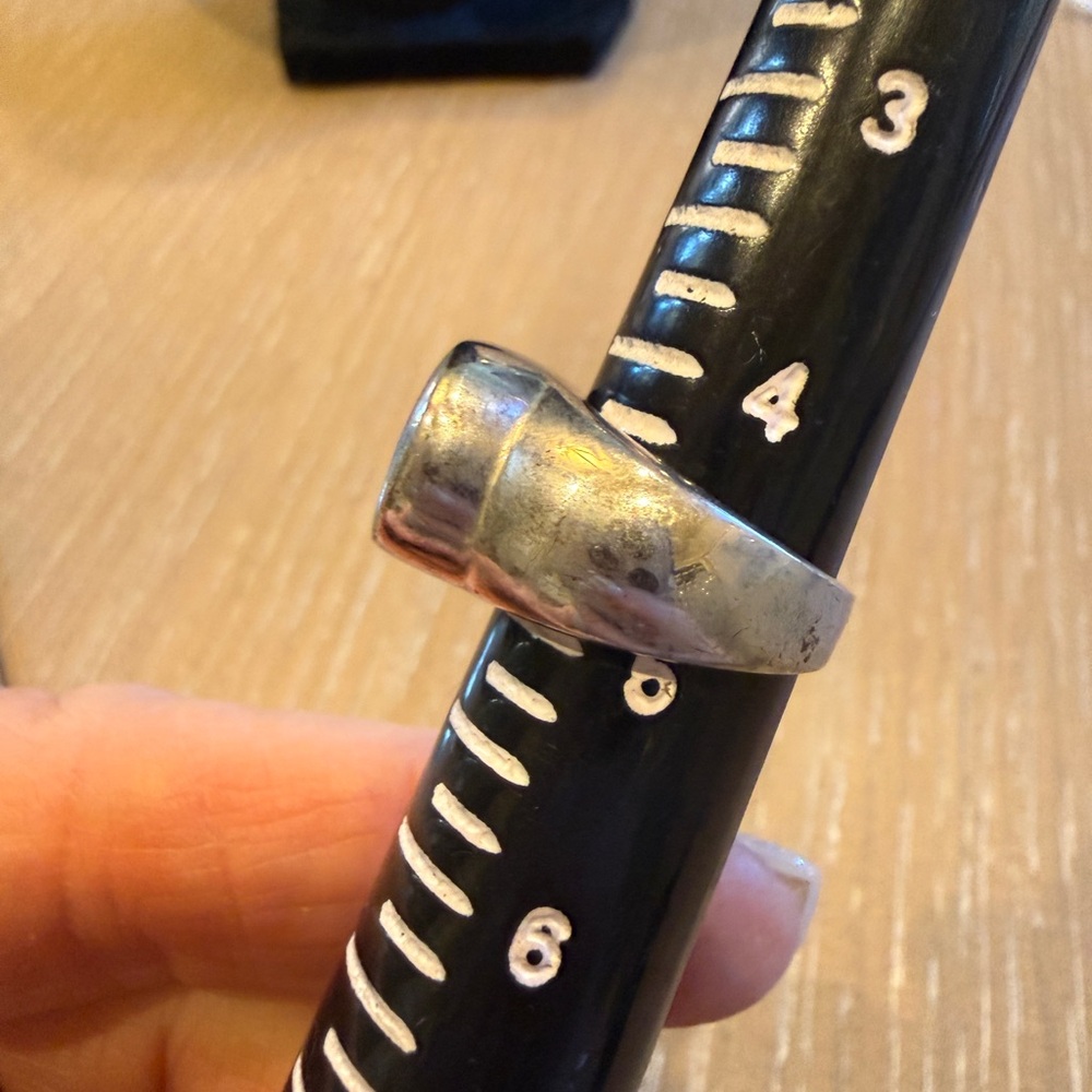 solid Sterling Silver Ring with Large CZ Gemstone… - image 6